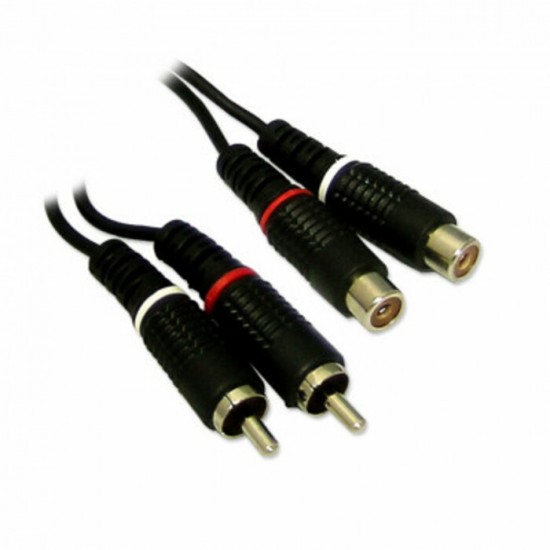 Câble Stéréo Audio 2x RCA à RCA Mâle à Femelle 10 pieds (3.05m) BlueDiamond