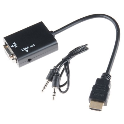 Adaptateur HDMI Mâle à VGA Mâle avec câble...