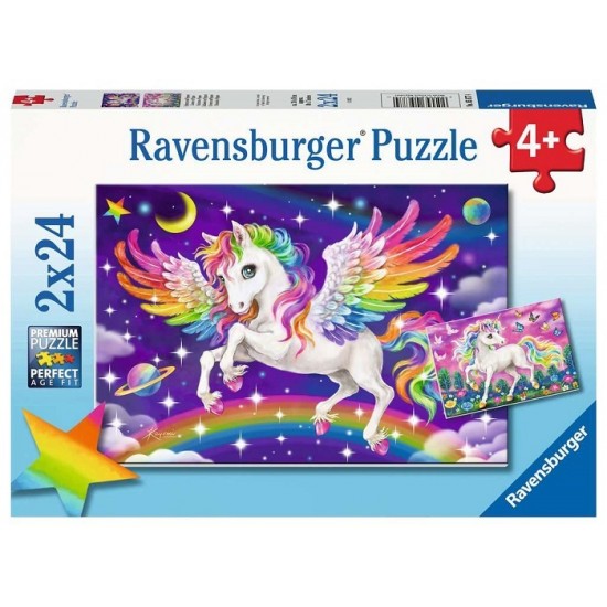 Ravensburger - Casse-tête Licorne et Pégase 2 X 24 pièces