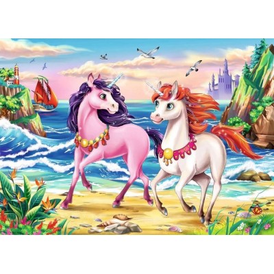 Ravensburger - Casse-tête Licornes des plages 35 pièces