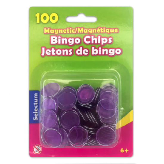 Jetons de bingo magnétiques mauves