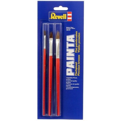 Revell - Ensemble de 3 pinceaux plats