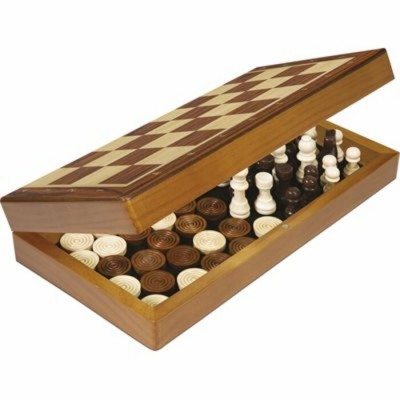 Jeu d'échecs et de dames pliable