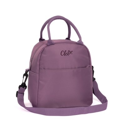 Boîte à lunch style sac à main Cléo fuschia