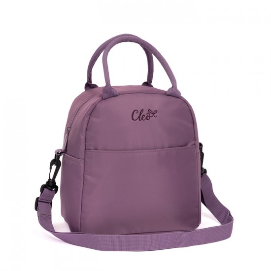 Boîte à lunch style sac à main Cléo fuschia