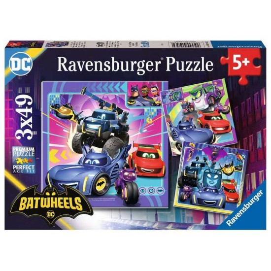 Ravensburger - Casse-Tête Batwheels 3 X 49 pièces