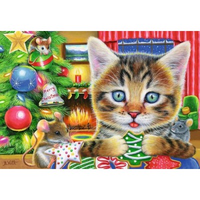 Ravensburger - Casse-tête Chatons de Noël 2 X 24 pièces