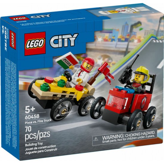 Lego City - Camion pizza VS Camion de pompiers