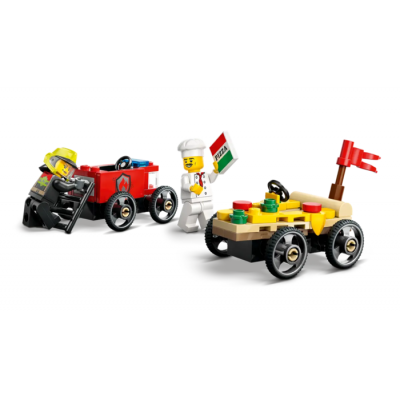 Lego City - Camion pizza VS Camion de pompiers