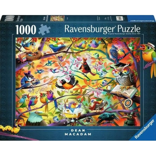 Ravensburger - Casse-tête Oiseaux occupés 1000 pièces