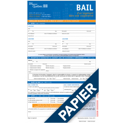 Bail d’un logement dans une coopérative