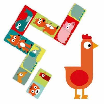 Djeco - Domino Animo-Puzzle