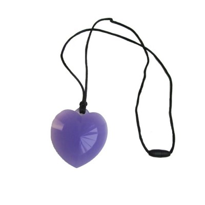FDMT - Pendentif mâchouille - Cœur mauve