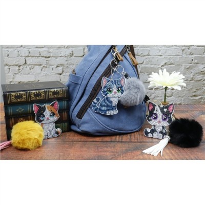 JaCaRou - Ensemble de broderie de diamants - Chats Mignons