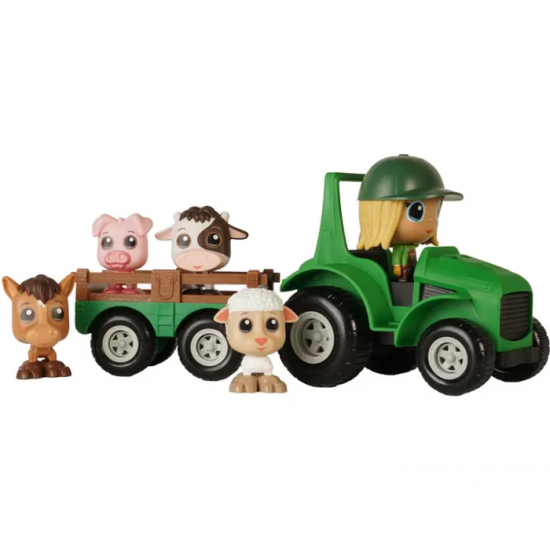 Flek - Ensemble Tracteur & Remorque avec Figurine... Flek - Ensemble Tracteur & Remorque avec Figurine...