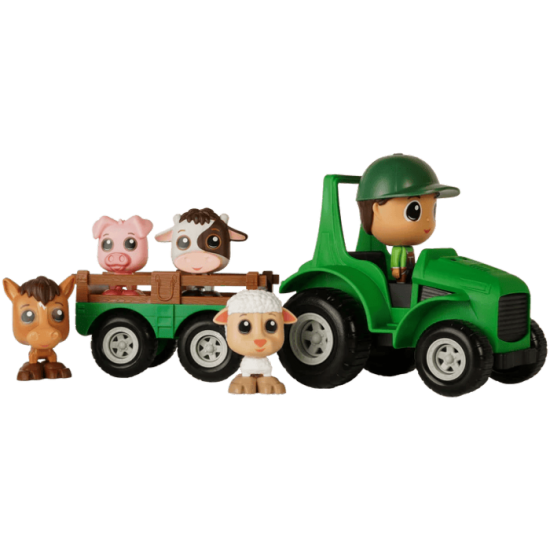 Flek - Ensemble Tracteur & Remorque avec figurine...