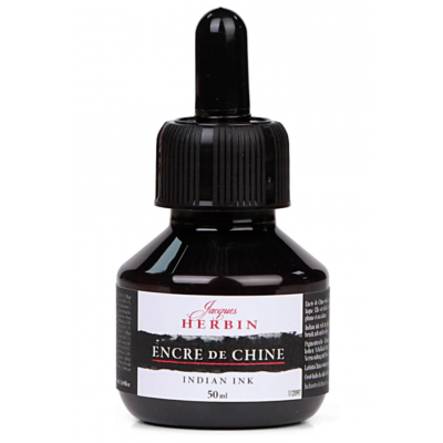 Encre de Chine pigmenté flacon noir 50ml