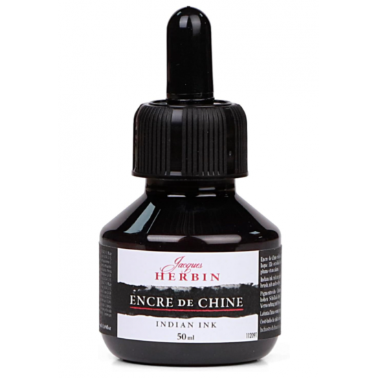 Encre de Chine pigmenté flacon noir 50ml