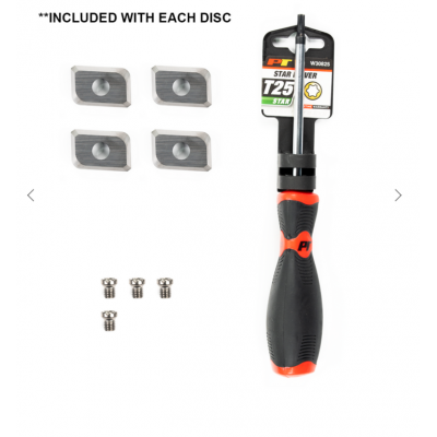 Disque plat en carbure 4 couteaux 4'' ROTO-CLIP INC. (4c noir)