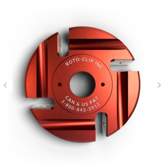 Disque plat en carbure 4 couteaux 4" ROTO-CLIP INC. (4c rouge)