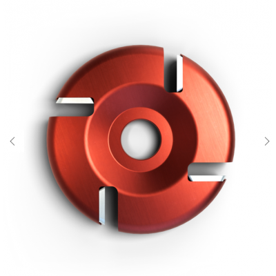 Disque plat en carbure 4 couteaux 4" ROTO-CLIP INC. (4c rouge)