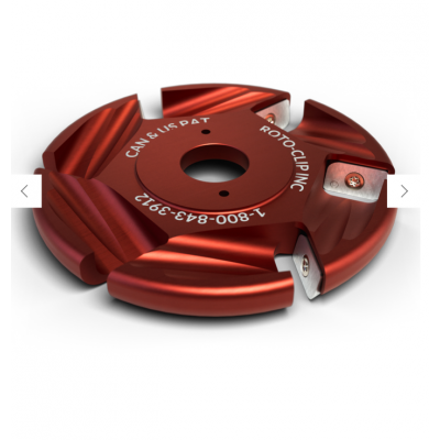 Disque plat en carbure 6 couteaux 4.5" régulier ROTO-CLIP INC. (6c rouge)