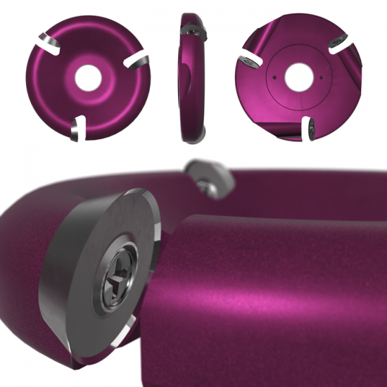 Disque plat en carbure 3 pastilles rondes 4'' ROTO-CLIP INC. 