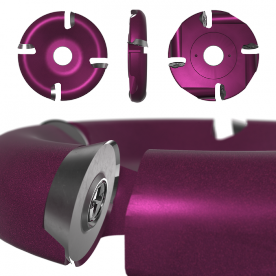 Disque plat en carbure 4 pastilles rondes 4" ROTO-CLIP INC. (4c mauve)