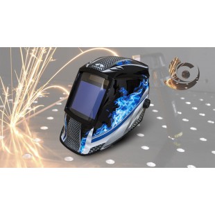 Casque électronique flamme bleu Pyramex