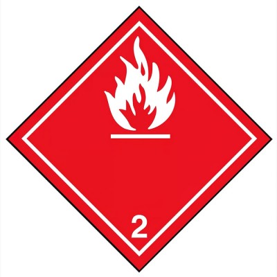 Étiquettes TMD - Gaz inflammable, 4 x 4