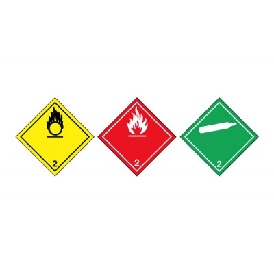 Étiquettes TMD - Gaz inflammable, 4 x 4"