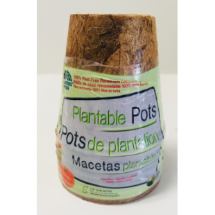 Paquet de 8 Pots 3 po Biodégradables Fibre de...