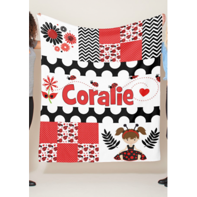 Couverture imprimée - Coccinelle Patchwork