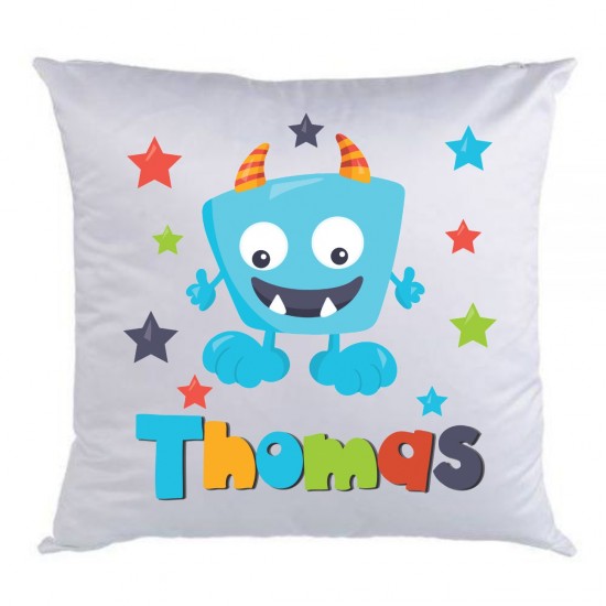 Coussin monstre bleu