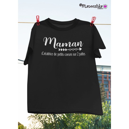 T-Shirt - Maman créatrice de petits coeur sur 2...