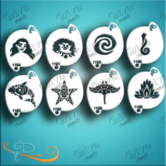 Diva Stencils Ocean Small Set