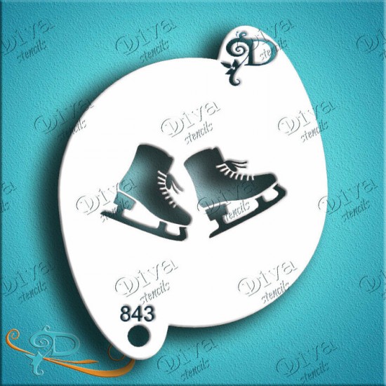 Diva Stencils Ice Skates