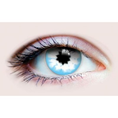 Lentilles de verre de contact - 967 - White & Blue...