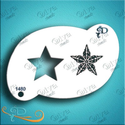 Diva Stencils Damask Star Two Step