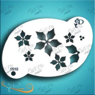 Diva Stencils Poinsettia Parts