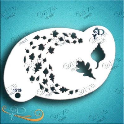 Diva Stencils Crescent of Leaves
