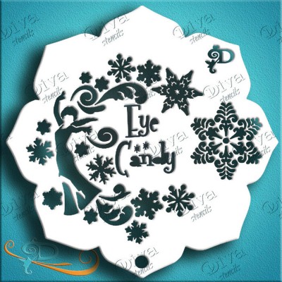 Diva Stencils Eye Candy Elsa Froze
