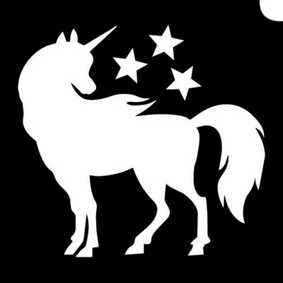 Stencil - Licorne Magique Étoiles