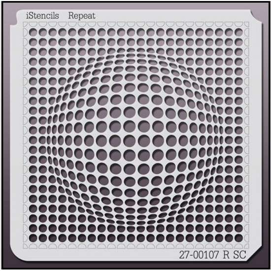 Stencil 5 X 5 Spherical Optical Illusion