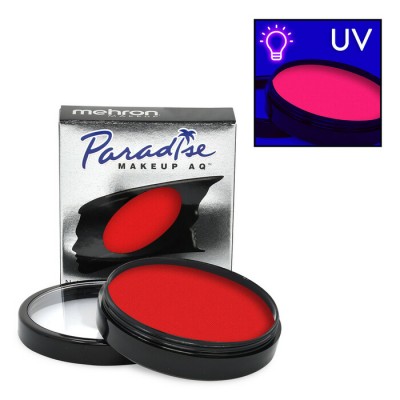 Mehron Paradise Neon UV Red Face Paint - Vulcan...