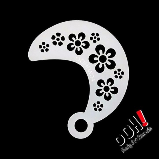 Ooh! Stencils W04 - Pochoir Flower Wrap - Fleur