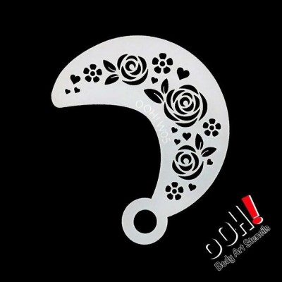 Ooh! Stencils W05 - Pochoir Tribal Rose Wrap 