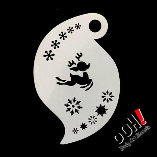 Ooh Stencils R07 - Pochoir Baby Reindeer Storm -...