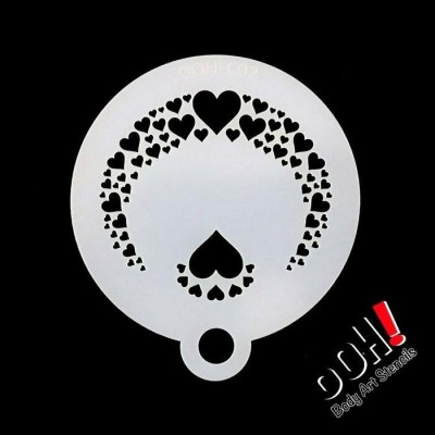 Ooh Stencils C02 - Pochoir Heart Flip - Coeur