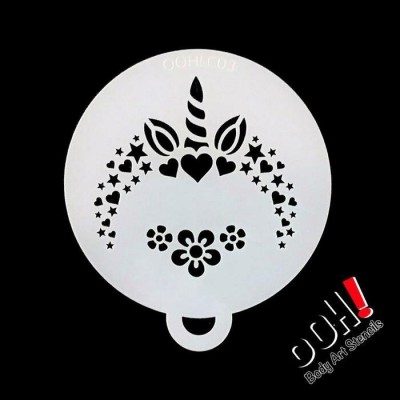 Ooh Stencils C03 - Pochoir Unicorn Flip - Licorne